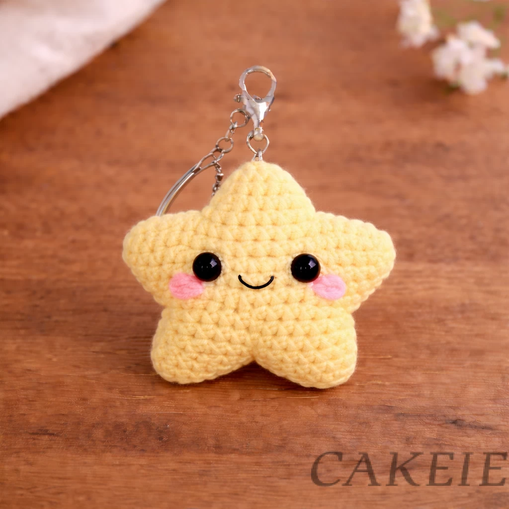 Crochet Star Keychain
